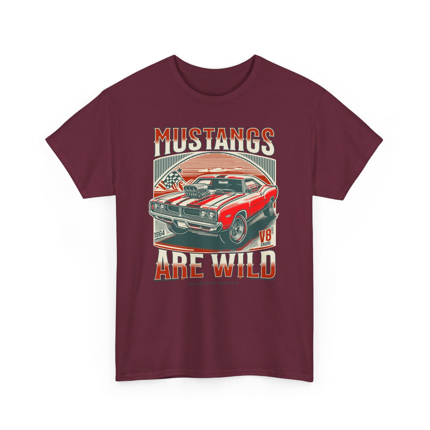 Vintage Mustang Graphic Tee, Car Lover Gift, Unisex Cotton Shirt, Automotive Enthusiast Apparel, Retro Style T-Shirt