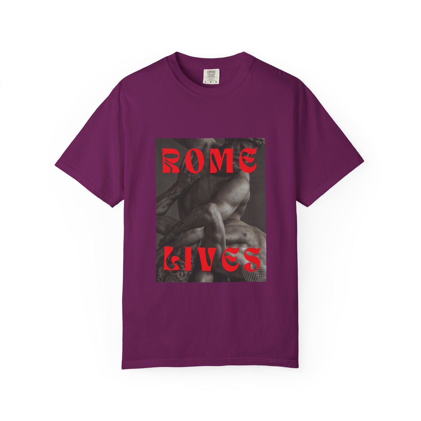 Rome Lives Graphic T-Shirt | Artistic Unisex Tee, Vintage-Inspired Apparel, Streetwear Fashion, Casual Wear, Gift for Art Lovers