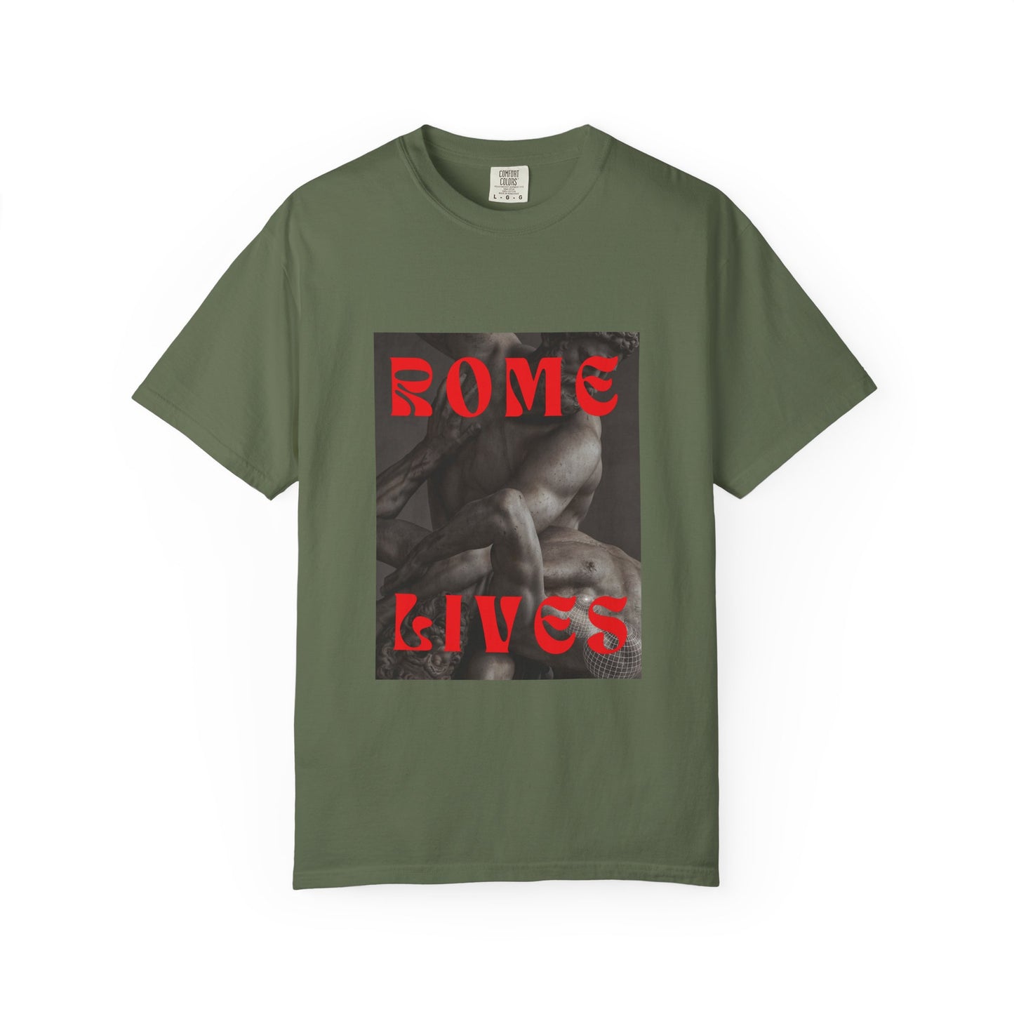 Rome Lives Graphic T-Shirt | Artistic Unisex Tee, Vintage-Inspired Apparel, Streetwear Fashion, Casual Wear, Gift for Art Lovers