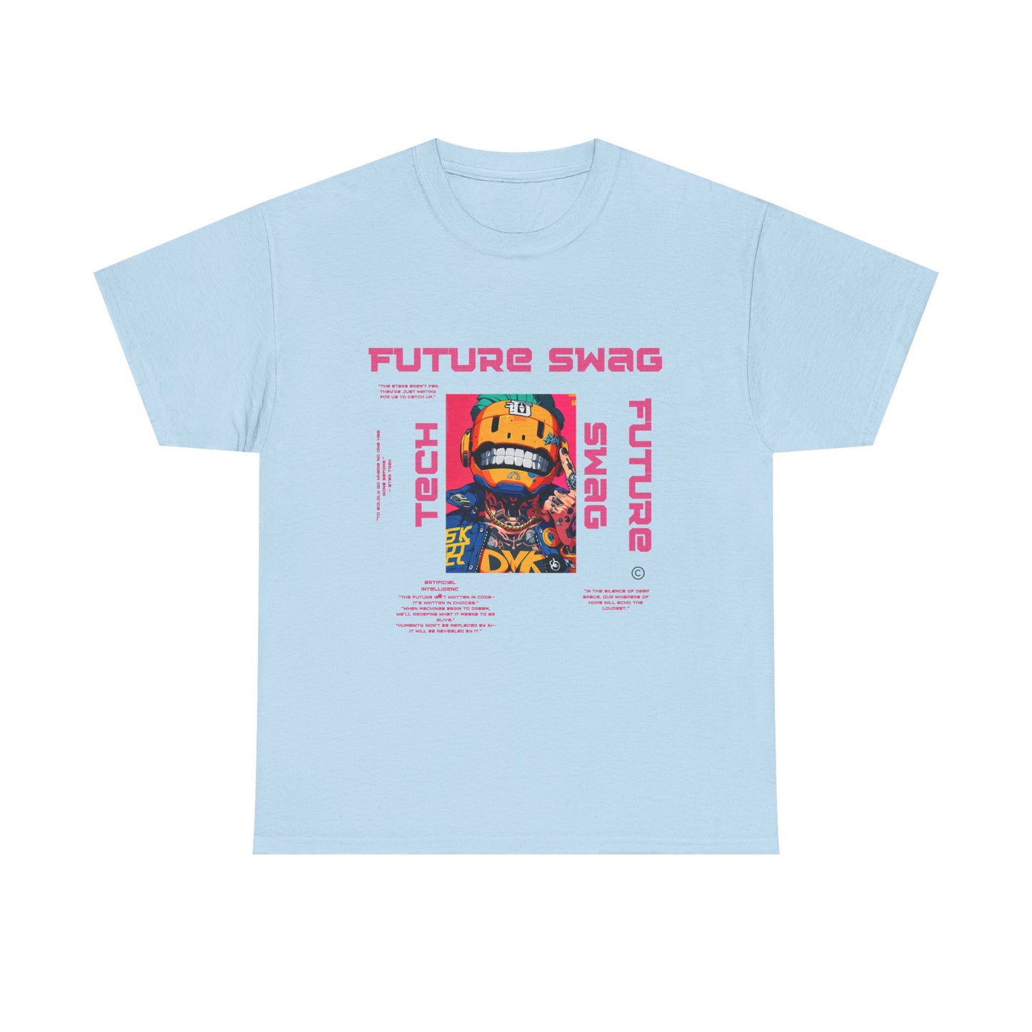 Retro Futuristic Unisex Heavy Cotton Tee - Future Swag, Hipster Clothing, Streetwear, Casual Wear, Graphic Tee, Gift Idea
