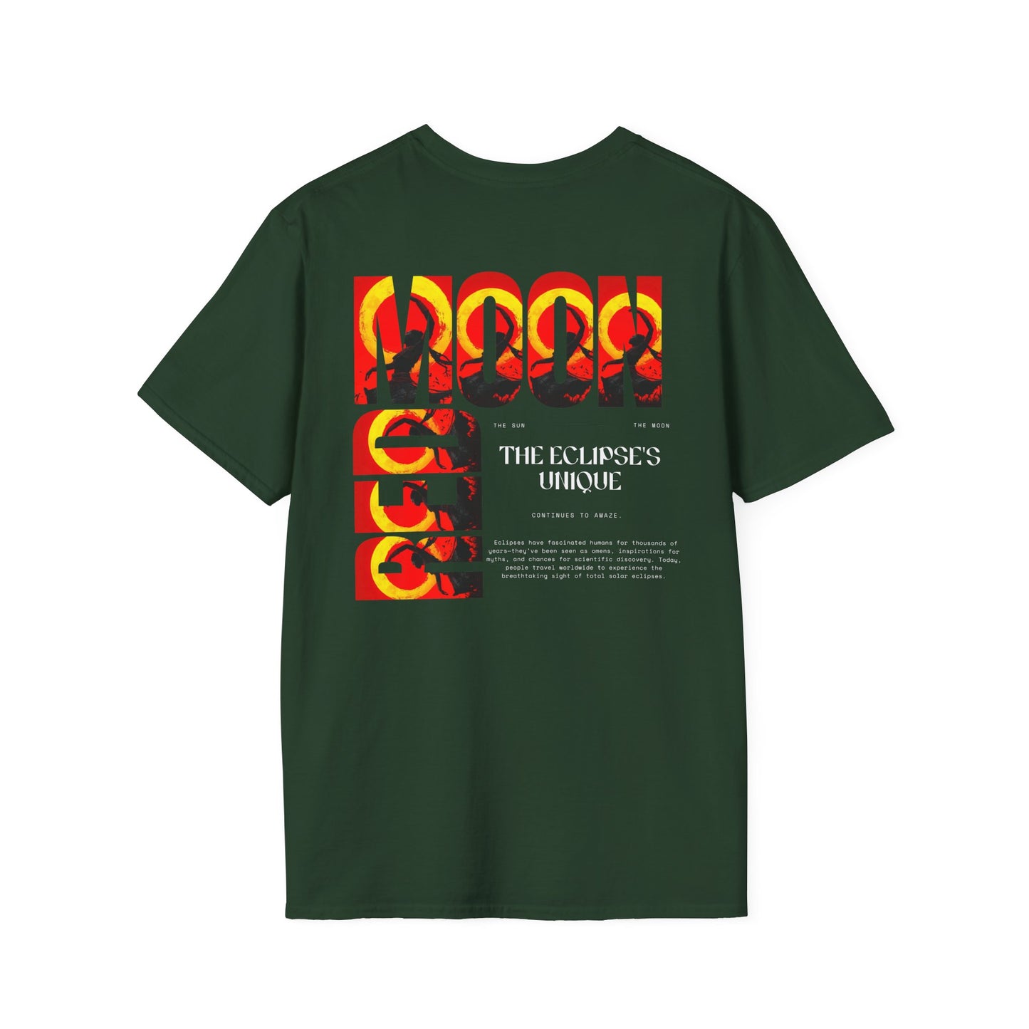 Red Moon Unisex T-Shirt | Softstyle Graphic Tee | Unique Retro Design | Perfect for Music Lovers & Festivals | Gift for Enthusiasts