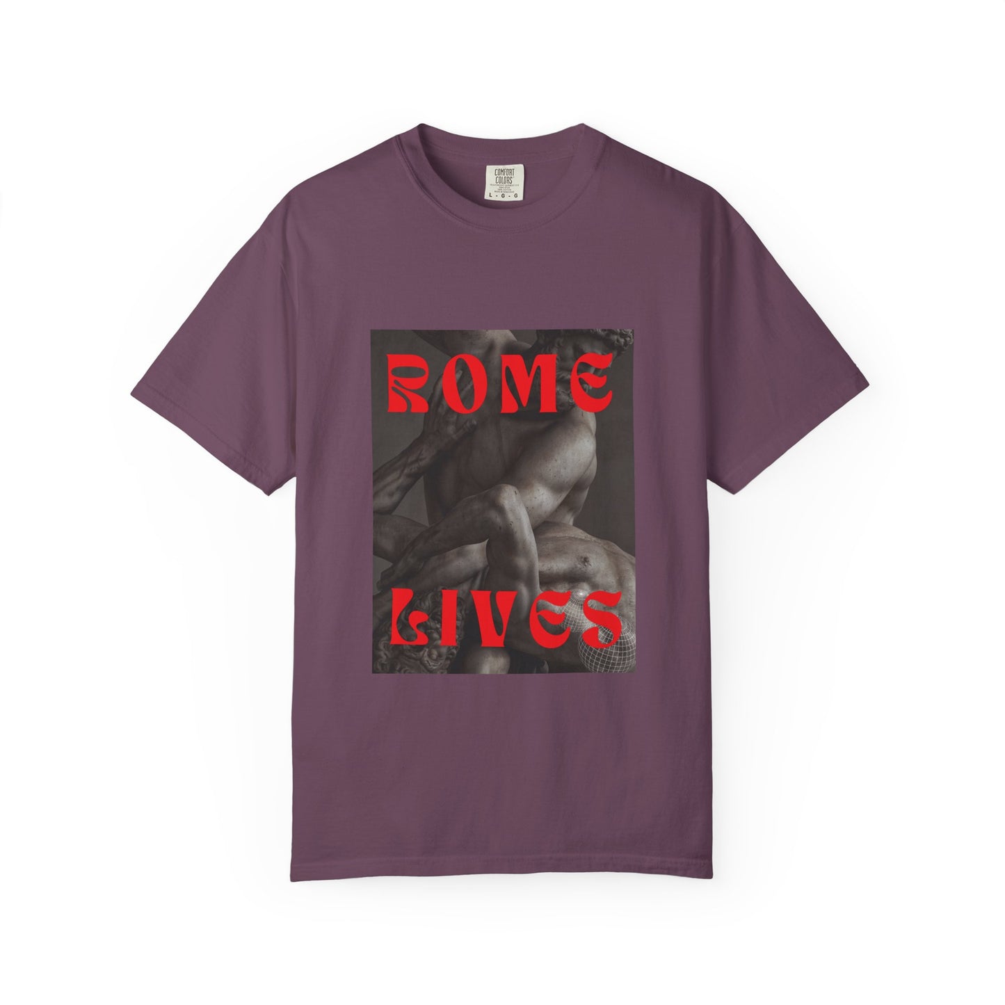 Rome Lives Graphic T-Shirt | Artistic Unisex Tee, Vintage-Inspired Apparel, Streetwear Fashion, Casual Wear, Gift for Art Lovers