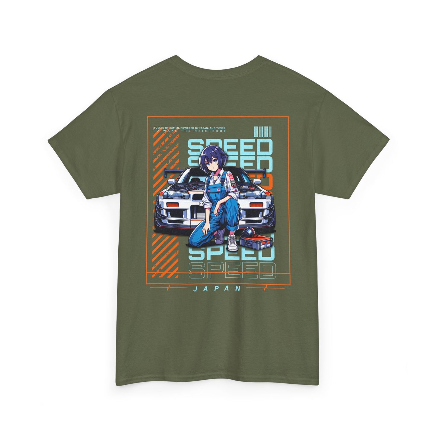 Retro Anime Speed Racing Tee, Graphic T-Shirt for Gamers, Unisex Cotton Shirt, Streetwear, Everyday Wear, Gift for Otaku
