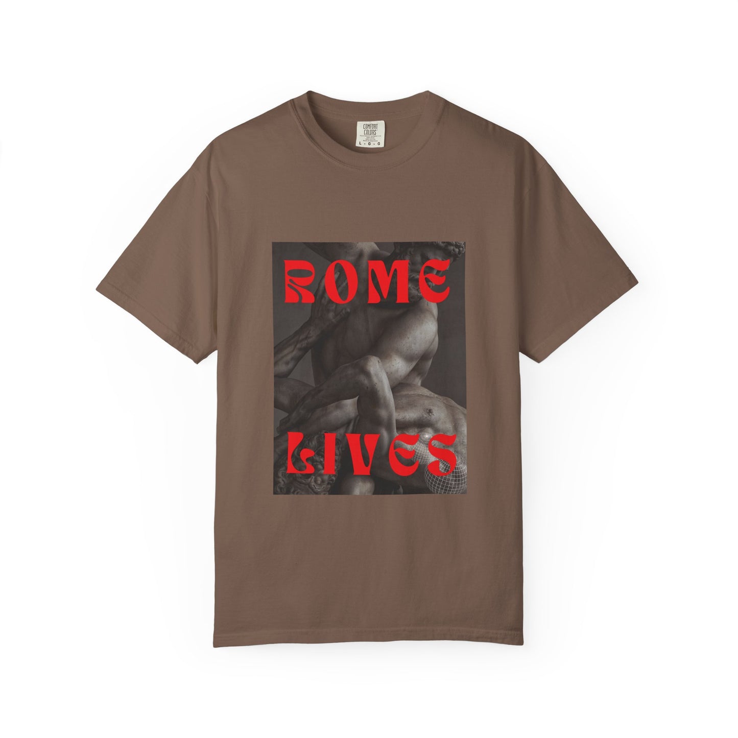 Rome Lives Graphic T-Shirt | Artistic Unisex Tee, Vintage-Inspired Apparel, Streetwear Fashion, Casual Wear, Gift for Art Lovers