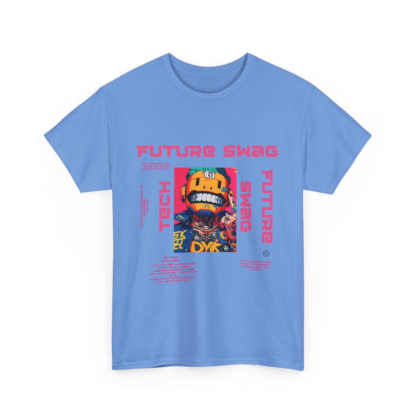 Retro Futuristic Unisex Heavy Cotton Tee - Future Swag, Hipster Clothing, Streetwear, Casual Wear, Graphic Tee, Gift Idea