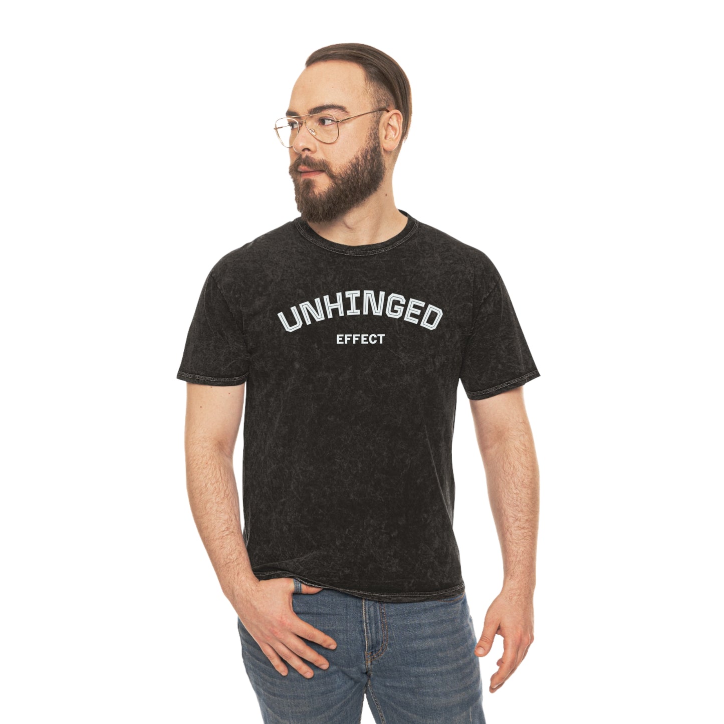Unhinged Effect Mineral Wash T-Shirt | Trendy Casual Tee, Grunge Aesthetic, Gift for Him/Her, Comfortable Summer Wear, Street Style Clothing