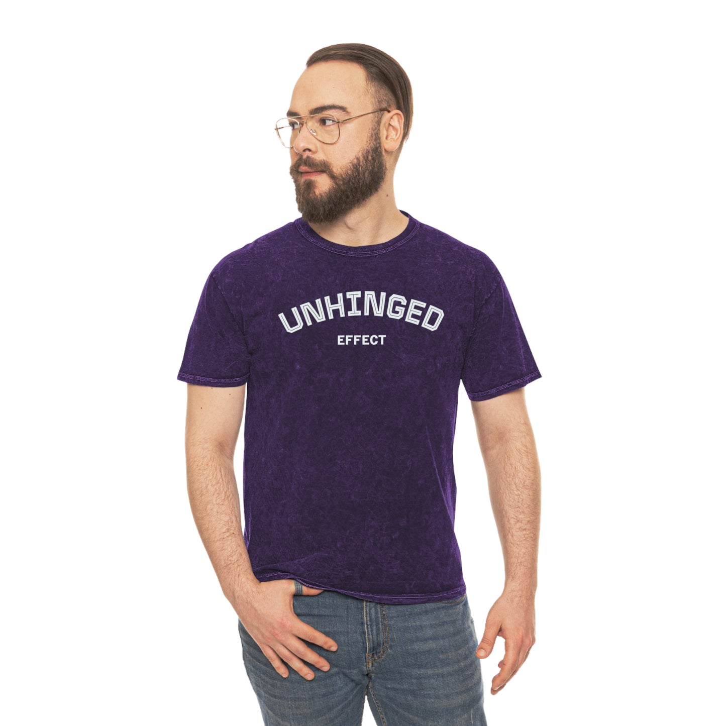 Unhinged Effect Mineral Wash T-Shirt | Trendy Casual Tee, Grunge Aesthetic, Gift for Him/Her, Comfortable Summer Wear, Street Style Clothing