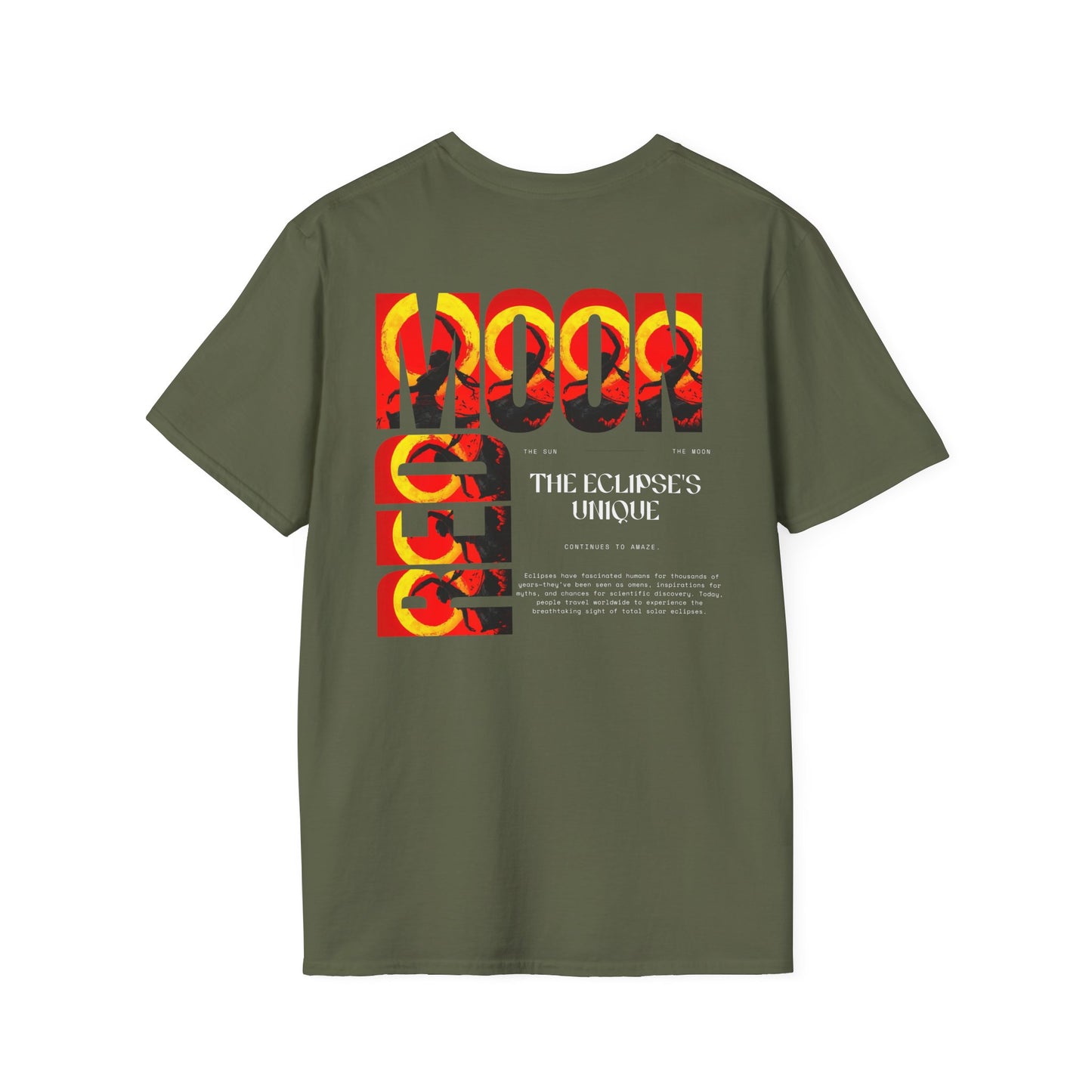 Red Moon Unisex T-Shirt | Softstyle Graphic Tee | Unique Retro Design | Perfect for Music Lovers & Festivals | Gift for Enthusiasts