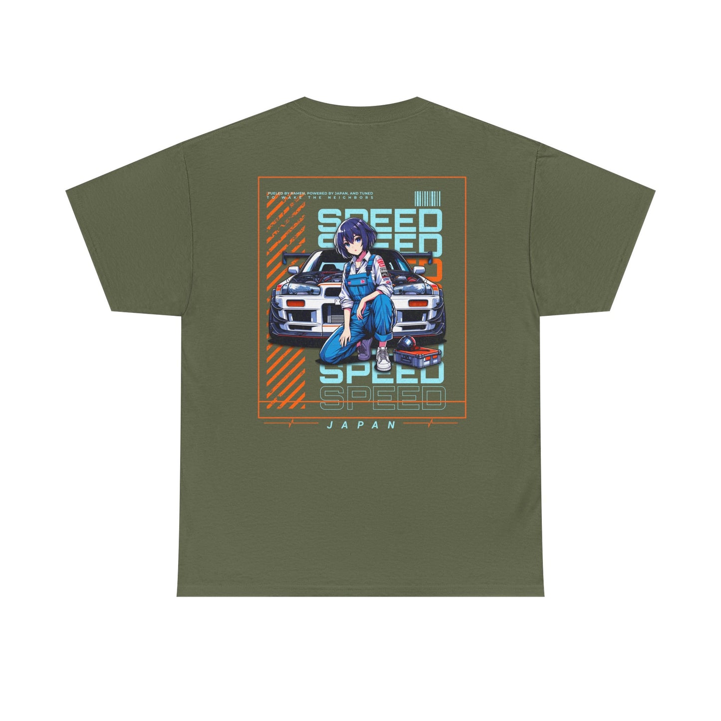 Retro Anime Speed Racing Tee, Graphic T-Shirt for Gamers, Unisex Cotton Shirt, Streetwear, Everyday Wear, Gift for Otaku