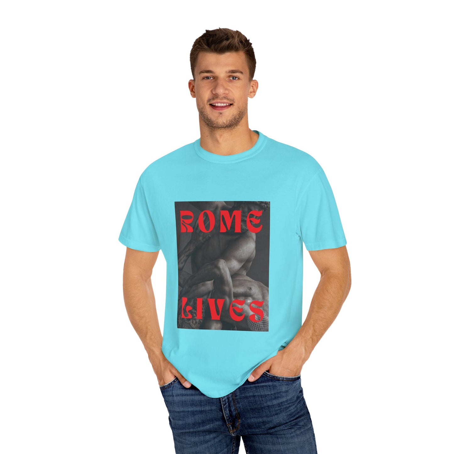 Rome Lives Graphic T-Shirt | Artistic Unisex Tee, Vintage-Inspired Apparel, Streetwear Fashion, Casual Wear, Gift for Art Lovers
