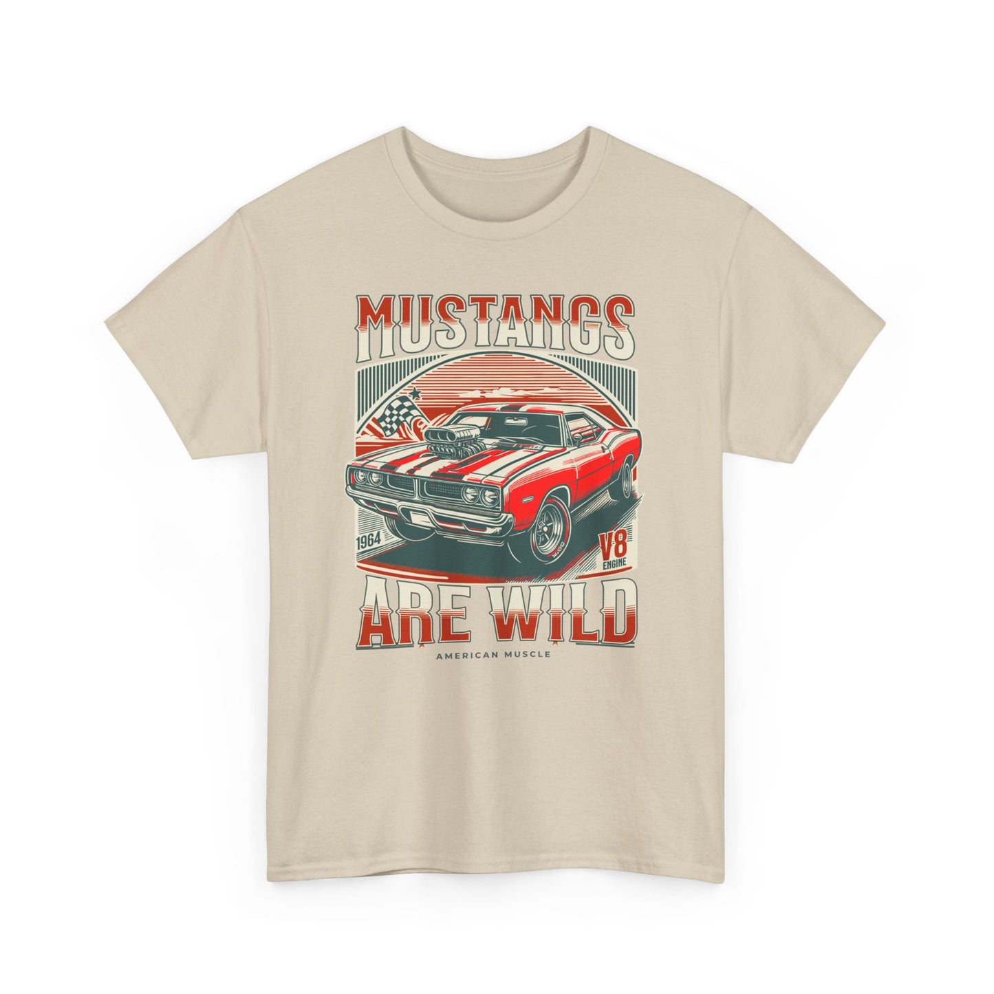 Vintage Mustang Graphic Tee, Car Lover Gift, Unisex Cotton Shirt, Automotive Enthusiast Apparel, Retro Style T-Shirt