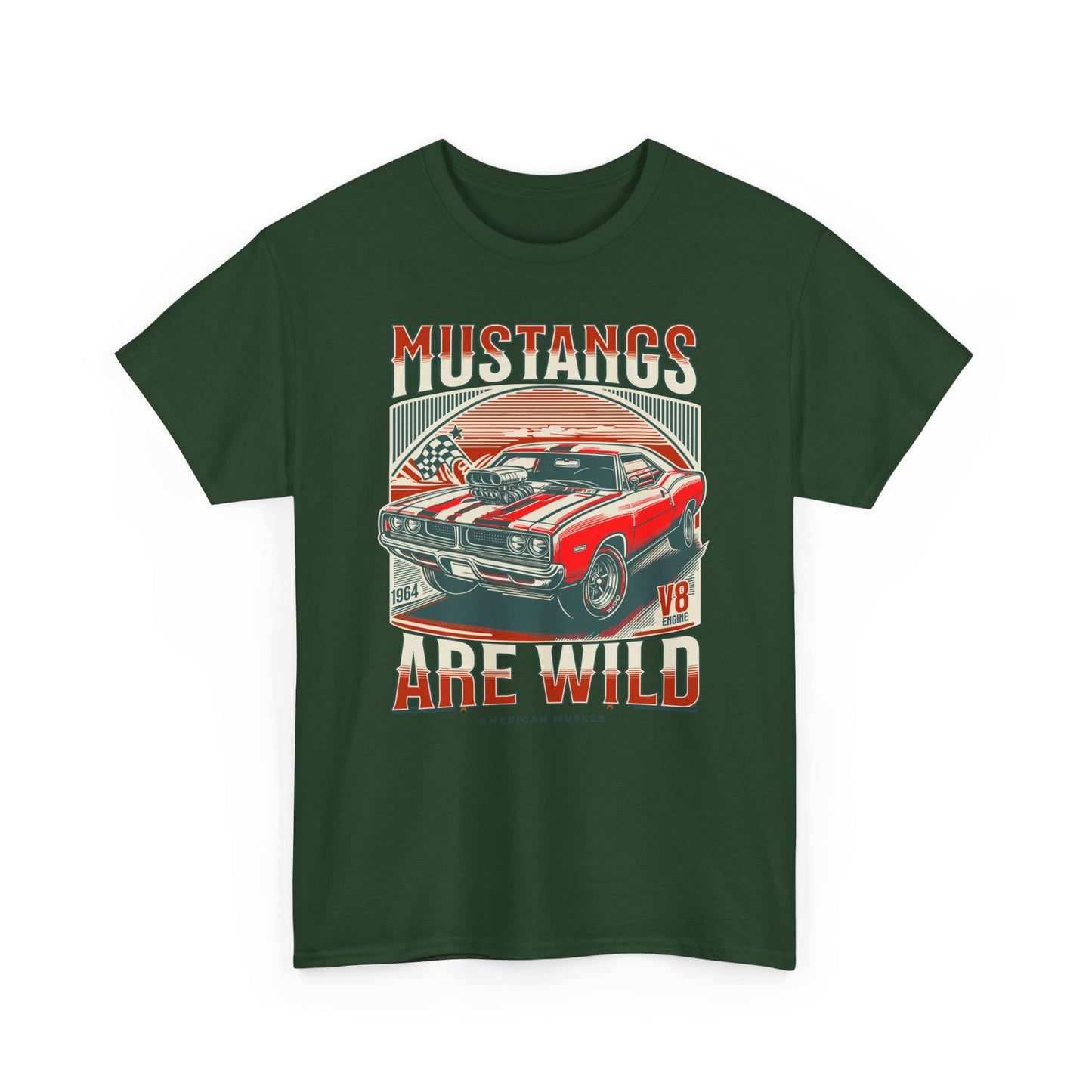 Vintage Mustang Graphic Tee, Car Lover Gift, Unisex Cotton Shirt, Automotive Enthusiast Apparel, Retro Style T-Shirt
