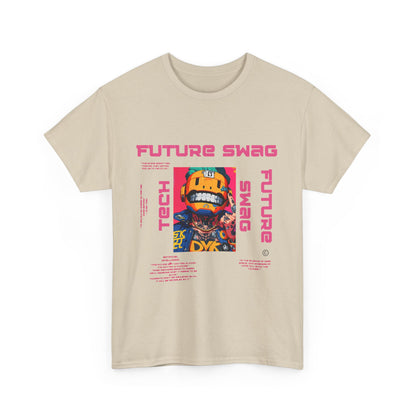 Retro Futuristic Unisex Heavy Cotton Tee - Future Swag, Hipster Clothing, Streetwear, Casual Wear, Graphic Tee, Gift Idea