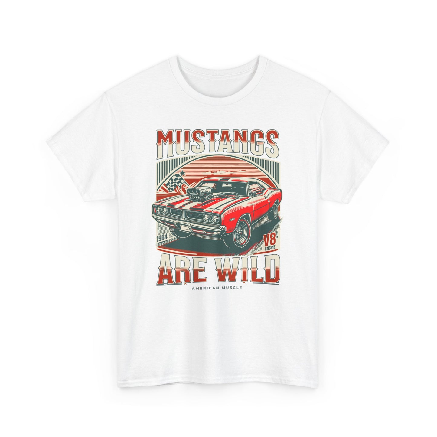 Vintage Mustang Graphic Tee, Car Lover Gift, Unisex Cotton Shirt, Automotive Enthusiast Apparel, Retro Style T-Shirt
