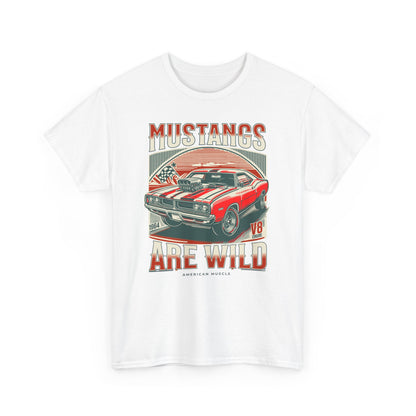 Vintage Mustang Graphic Tee, Car Lover Gift, Unisex Cotton Shirt, Automotive Enthusiast Apparel, Retro Style T-Shirt