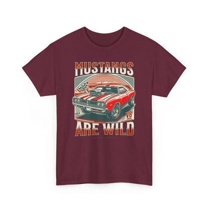 Vintage Mustang Graphic Tee, Car Lover Gift, Unisex Cotton Shirt, Automotive Enthusiast Apparel, Retro Style T-Shirt