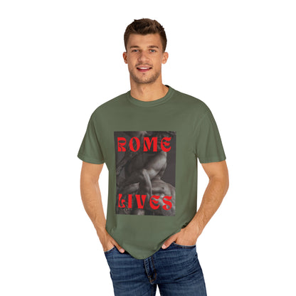 Rome Lives Graphic T-Shirt | Artistic Unisex Tee, Vintage-Inspired Apparel, Streetwear Fashion, Casual Wear, Gift for Art Lovers