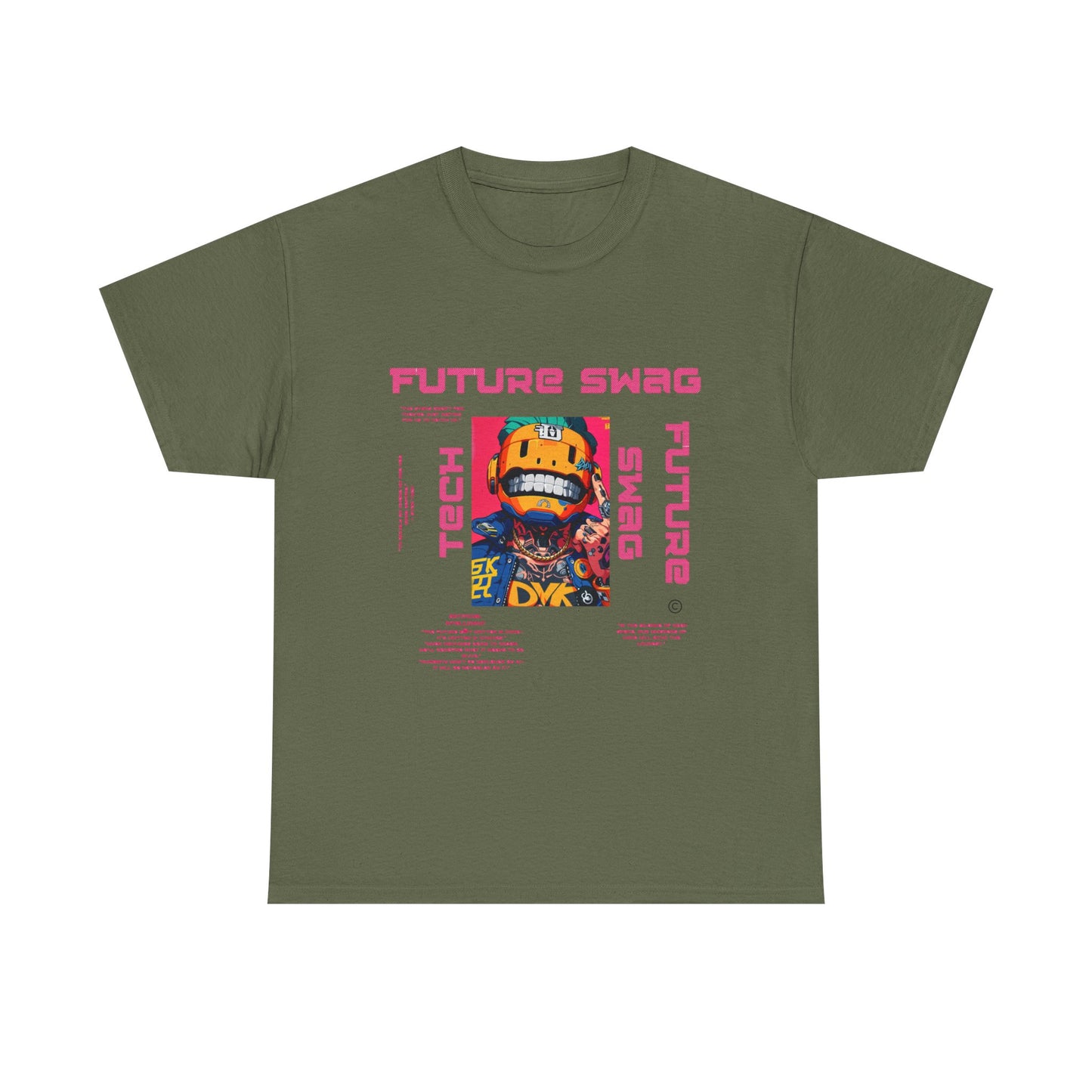 Retro Futuristic Unisex Heavy Cotton Tee - Future Swag, Hipster Clothing, Streetwear, Casual Wear, Graphic Tee, Gift Idea