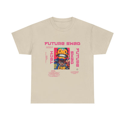 Retro Futuristic Unisex Heavy Cotton Tee - Future Swag, Hipster Clothing, Streetwear, Casual Wear, Graphic Tee, Gift Idea