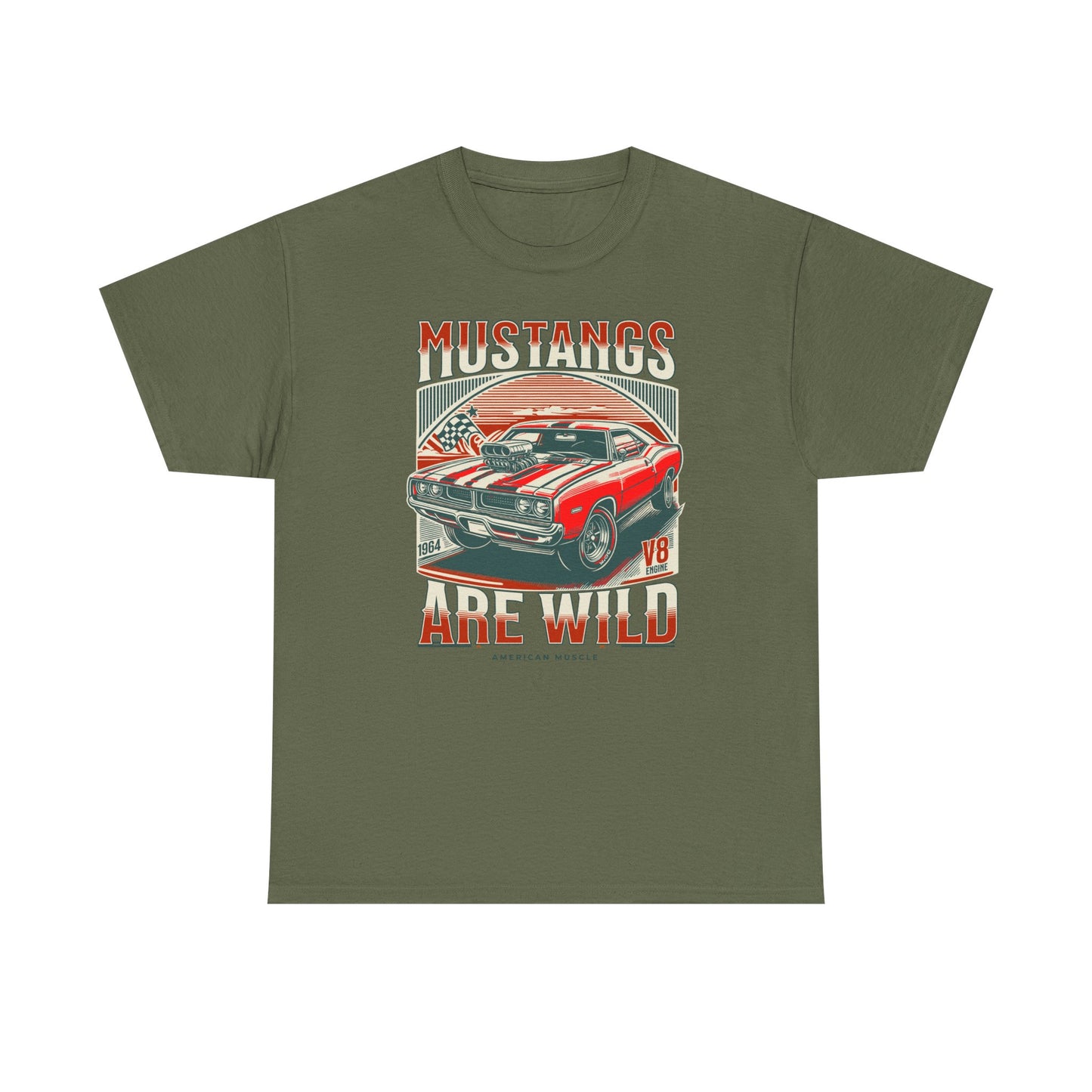 Vintage Mustang Graphic Tee, Car Lover Gift, Unisex Cotton Shirt, Automotive Enthusiast Apparel, Retro Style T-Shirt