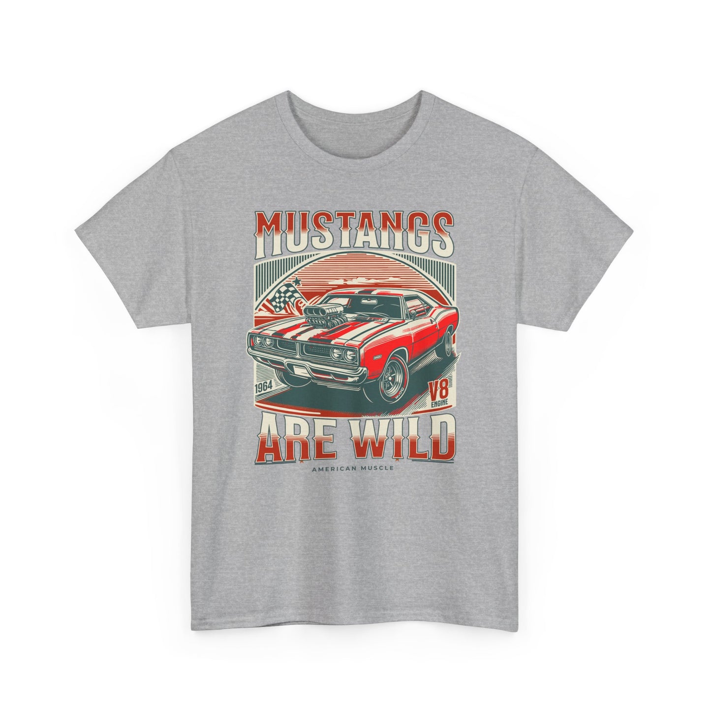 Vintage Mustang Graphic Tee, Car Lover Gift, Unisex Cotton Shirt, Automotive Enthusiast Apparel, Retro Style T-Shirt