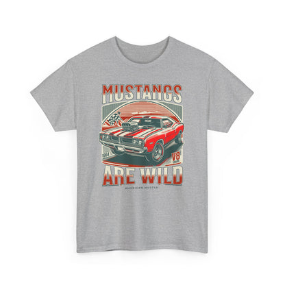 Vintage Mustang Graphic Tee, Car Lover Gift, Unisex Cotton Shirt, Automotive Enthusiast Apparel, Retro Style T-Shirt