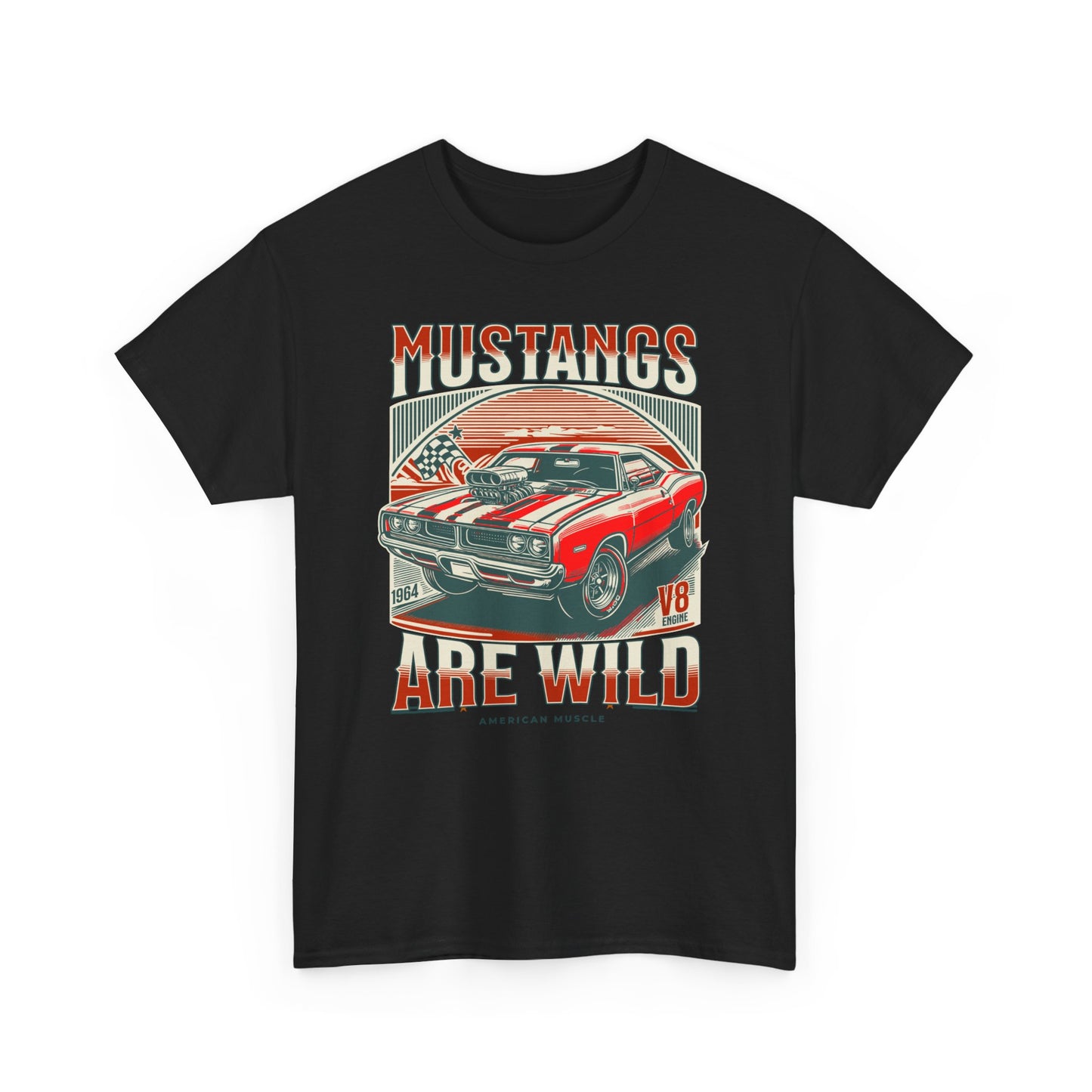 Vintage Mustang Graphic Tee, Car Lover Gift, Unisex Cotton Shirt, Automotive Enthusiast Apparel, Retro Style T-Shirt