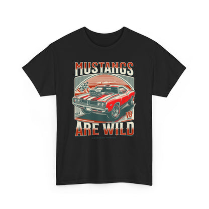Vintage Mustang Graphic Tee, Car Lover Gift, Unisex Cotton Shirt, Automotive Enthusiast Apparel, Retro Style T-Shirt