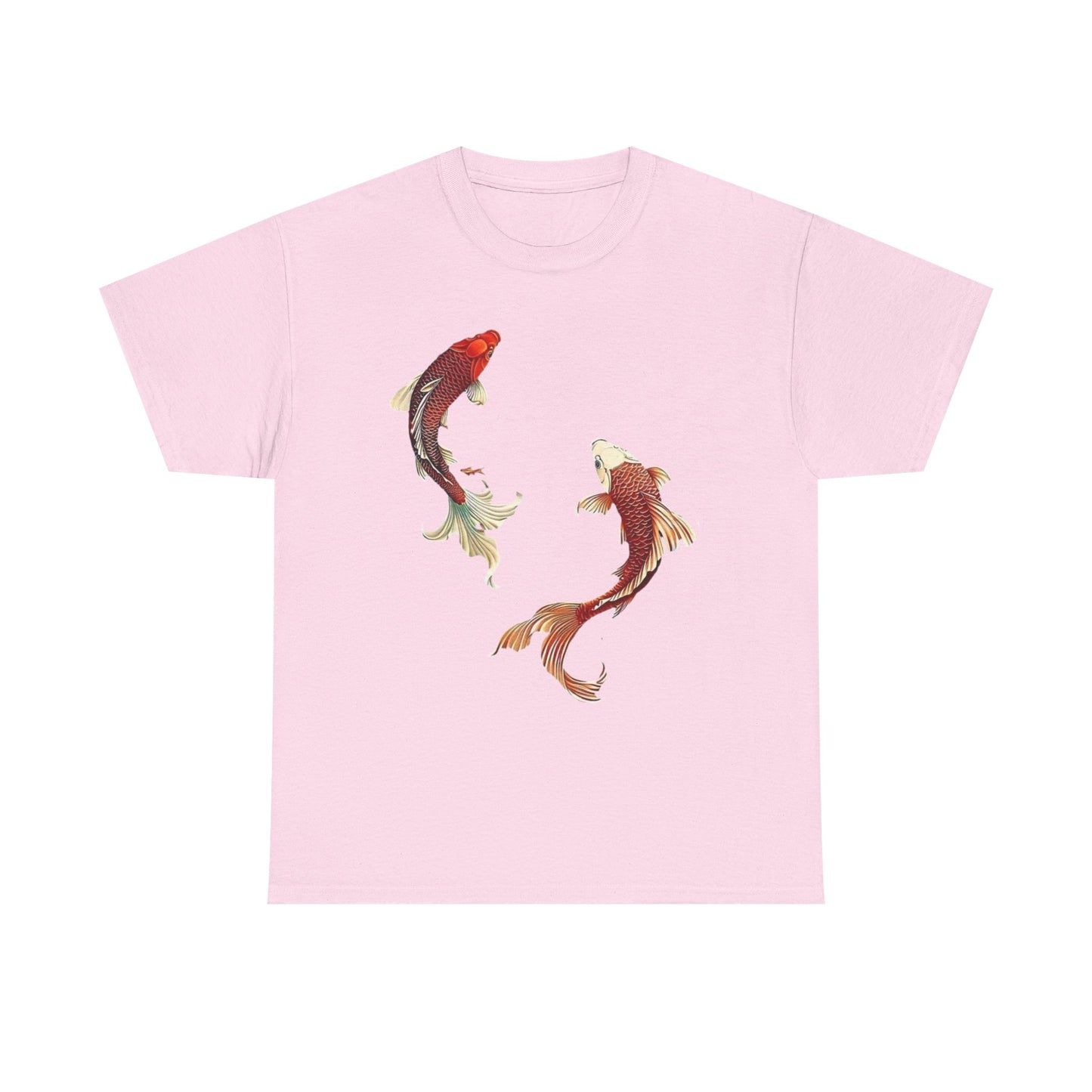Koi Fish Tee - Unisex Heavy Cotton Tee, Nature Lover Gift, Casual Outfit, Summer Wear, Birthday Gift