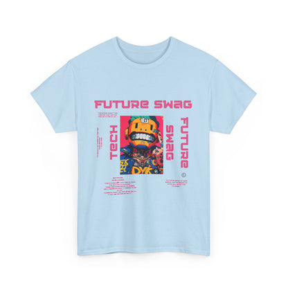 Retro Futuristic Unisex Heavy Cotton Tee - Future Swag, Hipster Clothing, Streetwear, Casual Wear, Graphic Tee, Gift Idea
