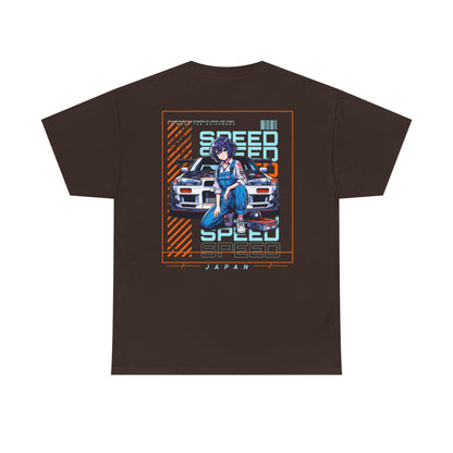 Retro Anime Speed Racing Tee, Graphic T-Shirt for Gamers, Unisex Cotton Shirt, Streetwear, Everyday Wear, Gift for Otaku