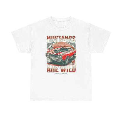 Vintage Mustang Graphic Tee, Car Lover Gift, Unisex Cotton Shirt, Automotive Enthusiast Apparel, Retro Style T-Shirt