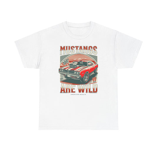Vintage Mustang Graphic Tee, Car Lover Gift, Unisex Cotton Shirt, Automotive Enthusiast Apparel, Retro Style T-Shirt
