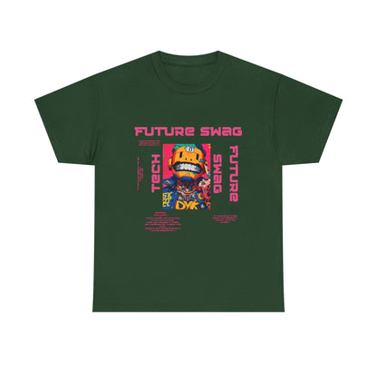 Retro Futuristic Unisex Heavy Cotton Tee - Future Swag, Hipster Clothing, Streetwear, Casual Wear, Graphic Tee, Gift Idea