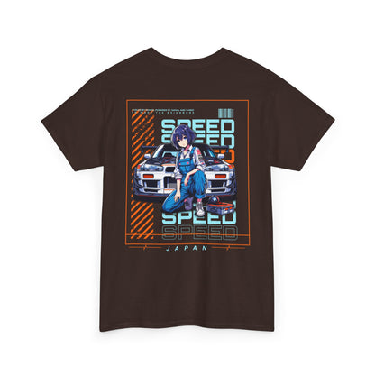 Retro Anime Speed Racing Tee, Graphic T-Shirt for Gamers, Unisex Cotton Shirt, Streetwear, Everyday Wear, Gift for Otaku