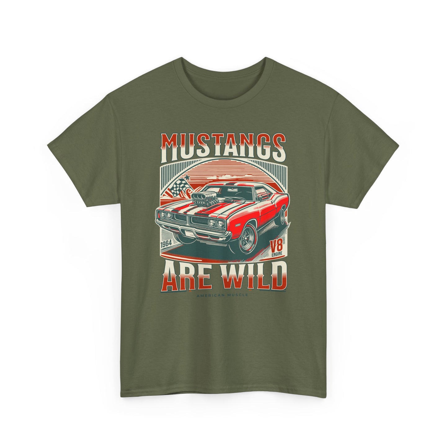 Vintage Mustang Graphic Tee, Car Lover Gift, Unisex Cotton Shirt, Automotive Enthusiast Apparel, Retro Style T-Shirt