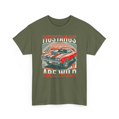 Vintage Mustang Graphic Tee, Car Lover Gift, Unisex Cotton Shirt, Automotive Enthusiast Apparel, Retro Style T-Shirt