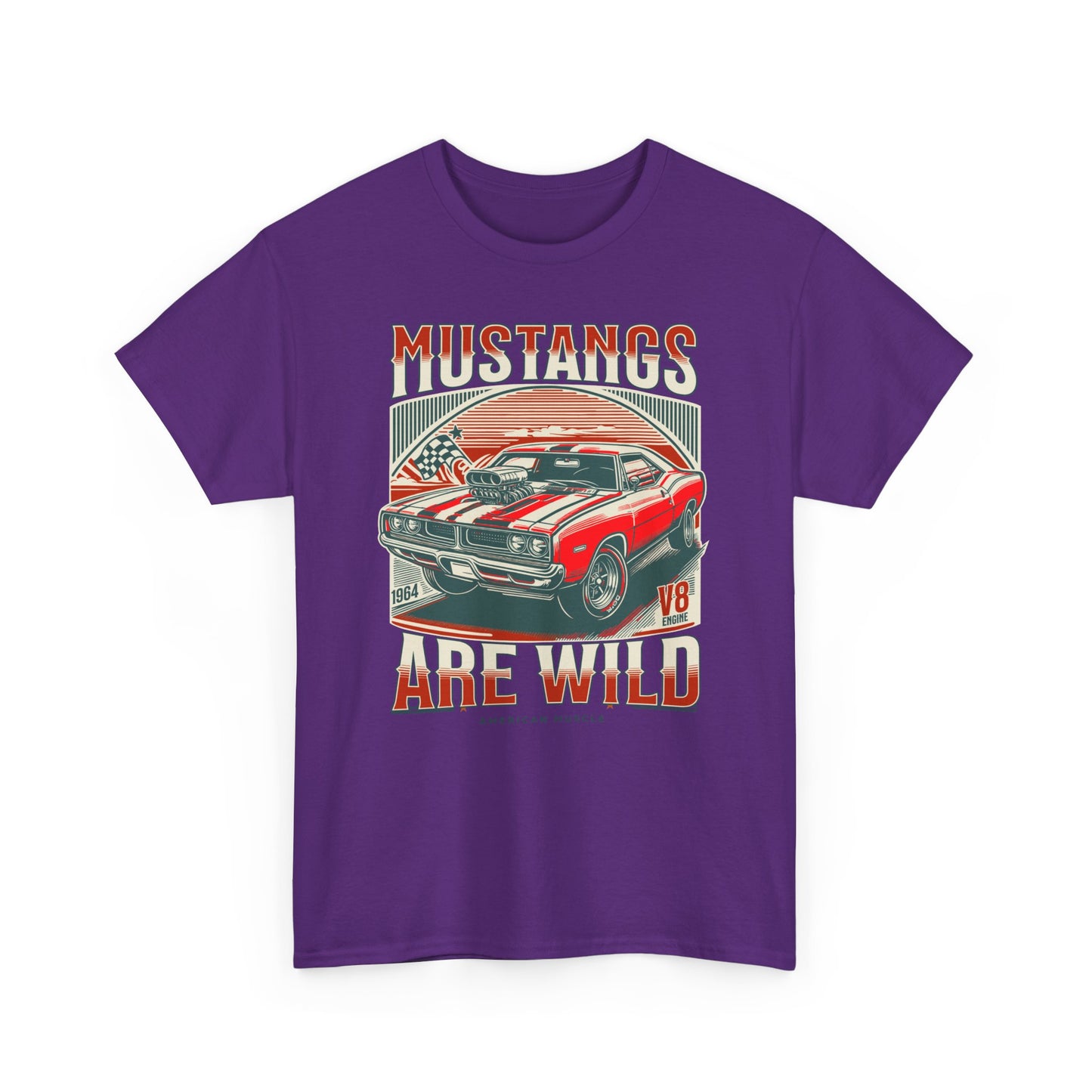 Vintage Mustang Graphic Tee, Car Lover Gift, Unisex Cotton Shirt, Automotive Enthusiast Apparel, Retro Style T-Shirt