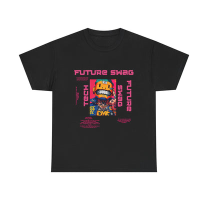 Retro Futuristic Unisex Heavy Cotton Tee - Future Swag, Hipster Clothing, Streetwear, Casual Wear, Graphic Tee, Gift Idea