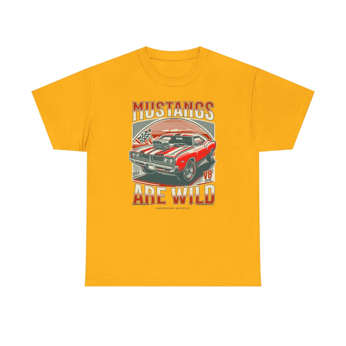 Vintage Mustang Graphic Tee, Car Lover Gift, Unisex Cotton Shirt, Automotive Enthusiast Apparel, Retro Style T-Shirt