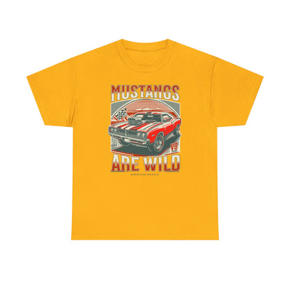Vintage Mustang Graphic Tee, Car Lover Gift, Unisex Cotton Shirt, Automotive Enthusiast Apparel, Retro Style T-Shirt
