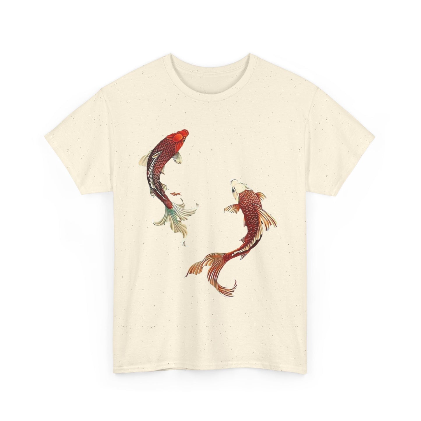 Koi Fish Tee - Unisex Heavy Cotton Tee, Nature Lover Gift, Casual Outfit, Summer Wear, Birthday Gift
