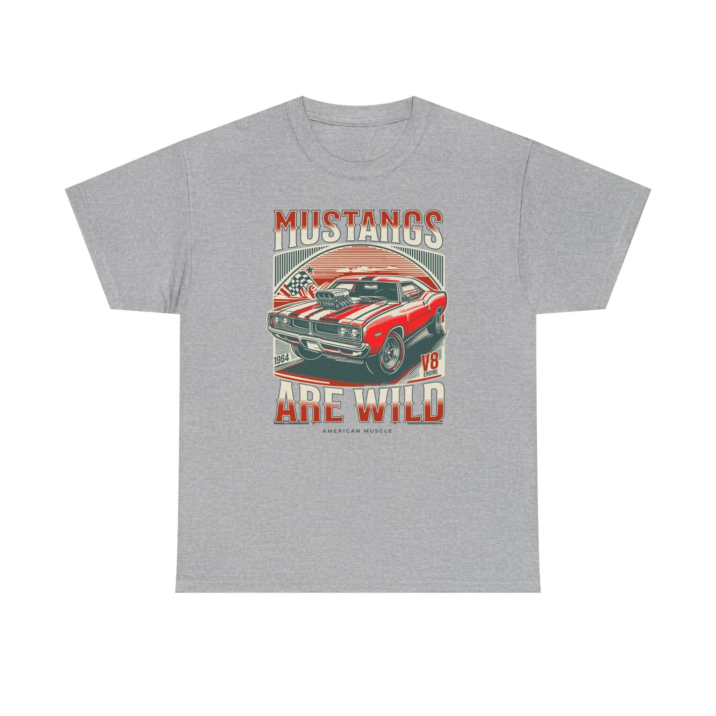 Vintage Mustang Graphic Tee, Car Lover Gift, Unisex Cotton Shirt, Automotive Enthusiast Apparel, Retro Style T-Shirt
