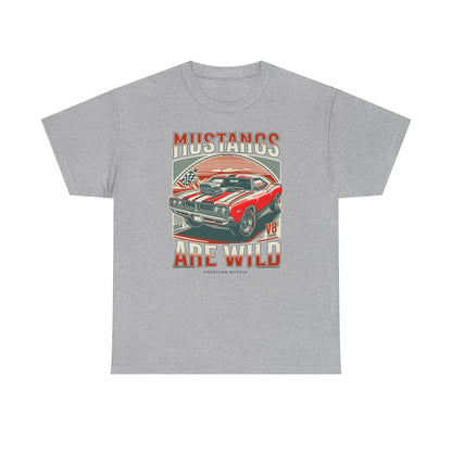 Vintage Mustang Graphic Tee, Car Lover Gift, Unisex Cotton Shirt, Automotive Enthusiast Apparel, Retro Style T-Shirt