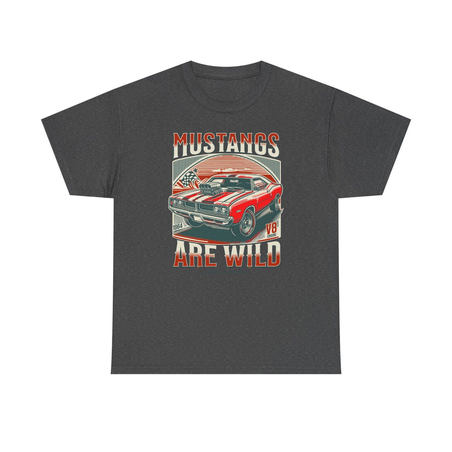 Vintage Mustang Graphic Tee, Car Lover Gift, Unisex Cotton Shirt, Automotive Enthusiast Apparel, Retro Style T-Shirt