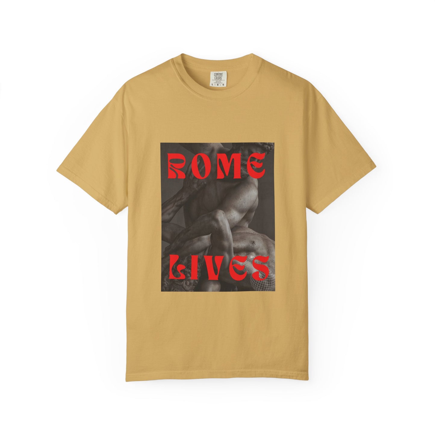 Rome Lives Graphic T-Shirt | Artistic Unisex Tee, Vintage-Inspired Apparel, Streetwear Fashion, Casual Wear, Gift for Art Lovers
