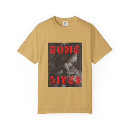 Rome Lives Graphic T-Shirt | Artistic Unisex Tee, Vintage-Inspired Apparel, Streetwear Fashion, Casual Wear, Gift for Art Lovers