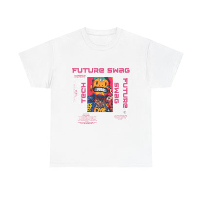 Retro Futuristic Unisex Heavy Cotton Tee - Future Swag, Hipster Clothing, Streetwear, Casual Wear, Graphic Tee, Gift Idea