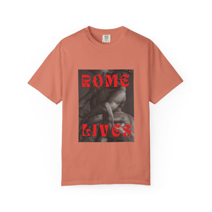 Rome Lives Graphic T-Shirt | Artistic Unisex Tee, Vintage-Inspired Apparel, Streetwear Fashion, Casual Wear, Gift for Art Lovers