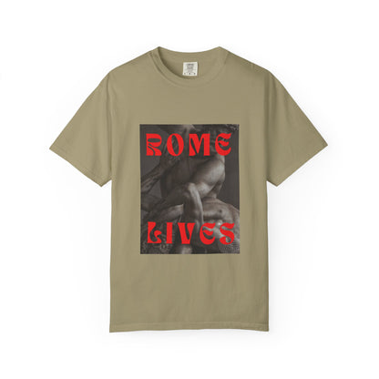 Rome Lives Graphic T-Shirt | Artistic Unisex Tee, Vintage-Inspired Apparel, Streetwear Fashion, Casual Wear, Gift for Art Lovers